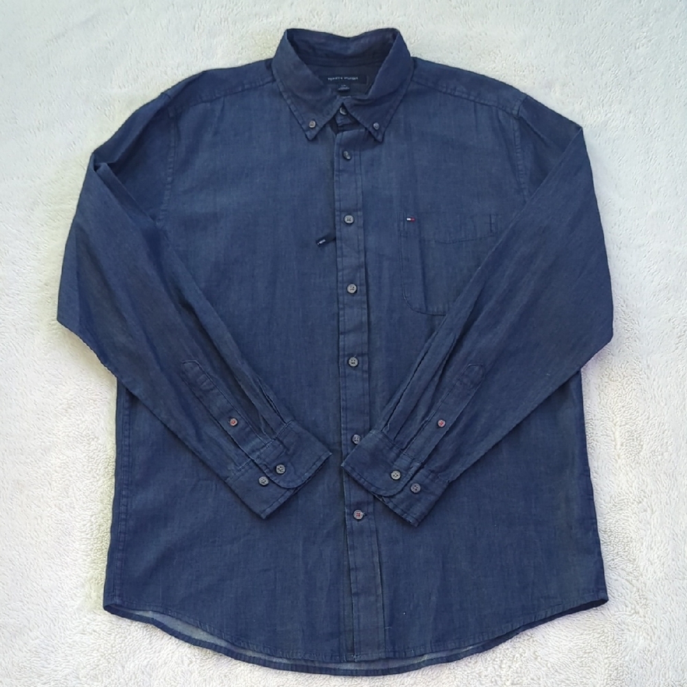 Tommy Hilfiger Indigo Button-Down Long Sleeve Shirt